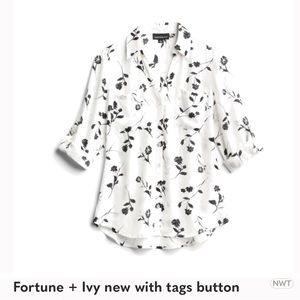 Fortune + Ivy new with tags button down. Size Large.